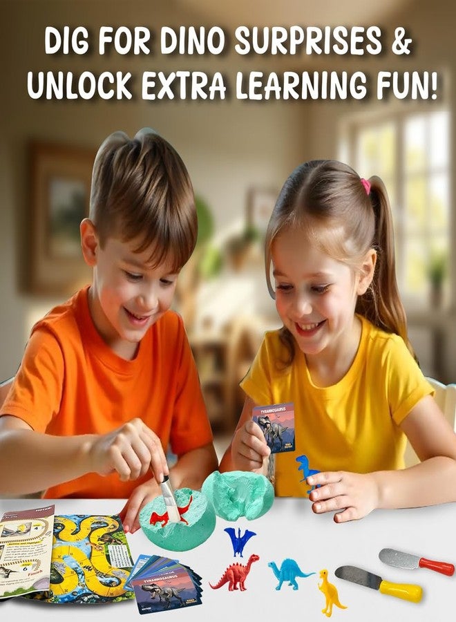 HOTKEI DIY Dinosaur Toy Fossil Egg Excavation Toys Kit Set for Kids Boys Girls 9-12 Birthday Gift Toy for Kids Age 8 9 10 11 12 Year Old boy Dinosaur Fossil Digging Kit - Image 2